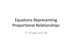 Equations Representing Proportional Relationships