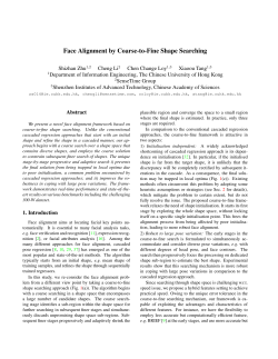 Face Alignment by Coarse-to-Fine Shape Searching