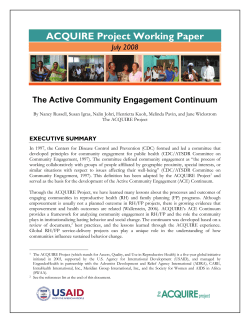 The Active Community Engagement Continuum