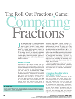 The Roll Out Fractions Game