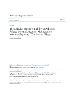 The Calculus of Insurer Liability in Asbestos