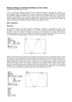 Making voltage controlled oscillators in Pure Data