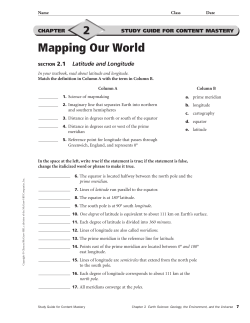 Mapping Our World