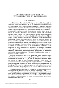the forcing method and the upper semilattice of hyperdegrees