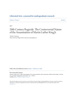 The Controversial Nature of the Assassination of Martin Luther King Jr.