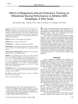 Effects of Respiratory Muscle Endurance Training on