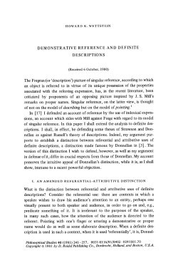 Demonstrative reference and definite descriptions