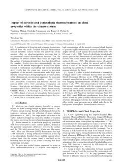Impact of aerosols and atmospheric thermodynamics on cloud