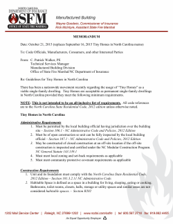 102115 Tiny Homes In NC Memo