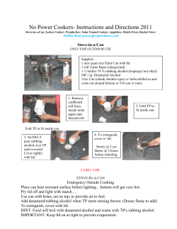 Directions for Making a Stove in a Can