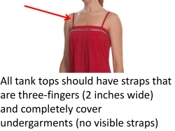 All tank tops should have straps that are three