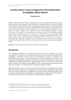 Location Choice of Asian Immigrants in the United States: Do