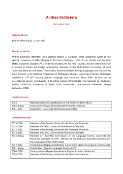 Andrea Baldissera - Upobook - Universit&agrave; del Piemonte Orientale