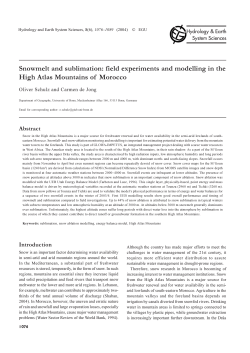 Snowmelt and sublimation - Hydrol. Earth Syst. Sci.