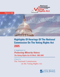National Commission on the Voting Rights Act