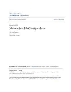 Marjorie Standish Correspondence