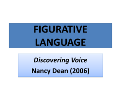 FIGURATIVE LANGUAGE
