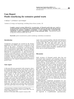 Case Report Penile resurfacing for extensive genital warts
