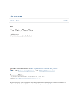 The Thirty Years War - La Salle University Digital Commons