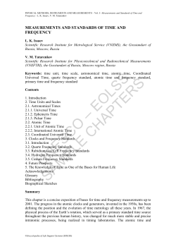 Measurements and Standards of Time and Frequency