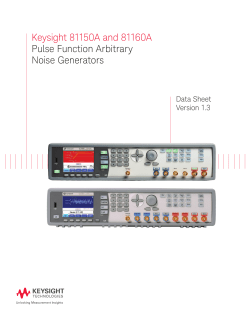 81150A Pulse Function Arbitrary Noise Generator