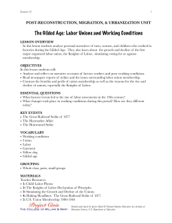 The Gilded Age: Labor Unions and Working Conditions