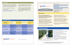 Project Overview - Virginia Department of Transportation