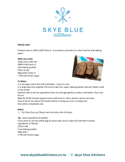 SPICED LOAF pdf - Skye Blue Kitchens