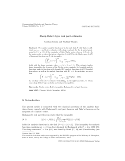 Sharp Bohr`s type real part estimates 0. Introduction - MAI