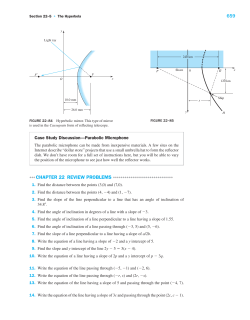 Case Study Discussion&mdash;Parabolic Microphone