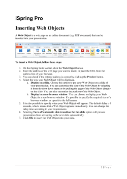 iSpring Pro Inserting Web Objects