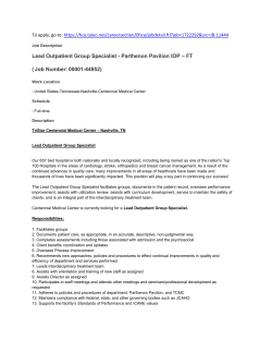 Lead Outpatient Group Specialist - Parthenon Pavilion IOP &ndash; FT (Job