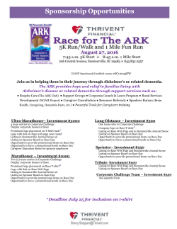 2016 Race Benefits.Sponsors 2