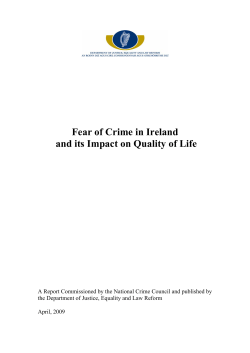Fear of Crime in Ireland and its Impact on Quality of Life