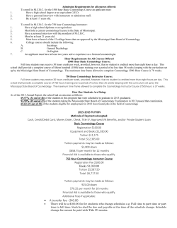 Admission Requirements for all courses offered