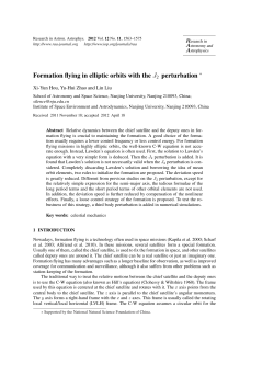 Formation flying in elliptic orbits with the J2 perturbation &lowast;