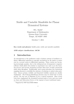 Stable and Unstable Manifolds for Planar Dynamical Systems
