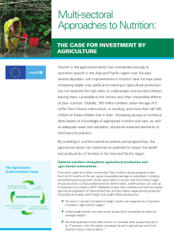 The Case for Investment by Agriculture