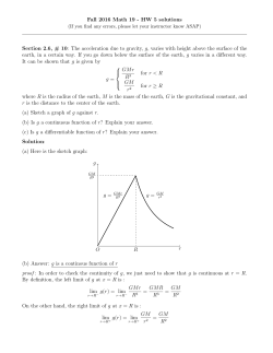 Fall 2016 Math 19 - HW 5 solutions Section 2.6, # 10: The