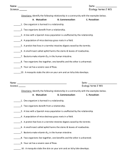 Ecology terms 2 WS