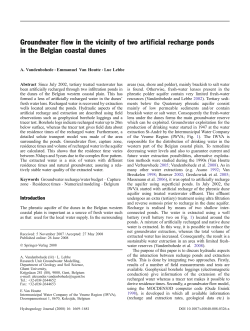 Groundwater flow in the vicinity of two artificial recharge ponds in the