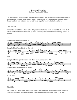 Arpeggio Exercises - BYU
