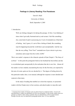Feelings in Literary Reading