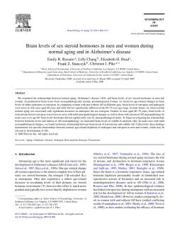 Brain levels of sex steroid hormones in men and women during
