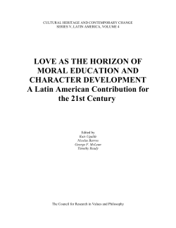 Love as the Foundation of Moral Education and Character