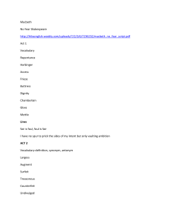 Macbeth - Trenton Catholic Academy