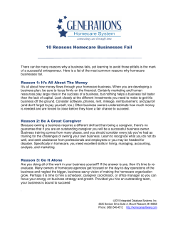 10 Reasons Homecare Businesses Fail