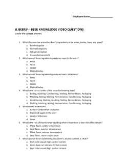 JL BEERS&reg; - BEER KNOWLEDGE VIDEO QUESTIONS
