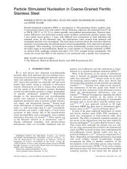 Particle Stimulated Nucleation in Coarse