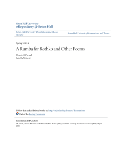 A Rumba for Rothko and Other Poems
